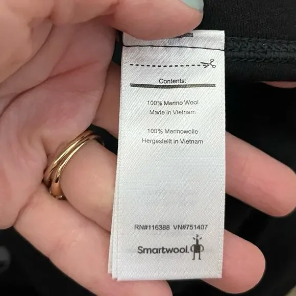 Smartwool Womens Merino Wool Base Layer Pants Medium Black Skinny Full Length - Picture 7 of 10